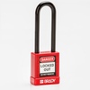 Safety Padlocks - Nylon Encased, Red, KD - Keyed Differently, Nylon encased Steel, 75.00 mm, 6 Piece / Pack